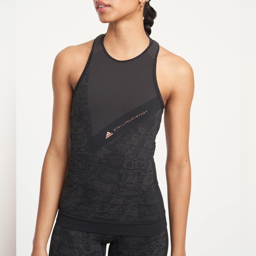 ADIDAS x Stella McCartney Tank Top Seamless Training Racerback Black Small